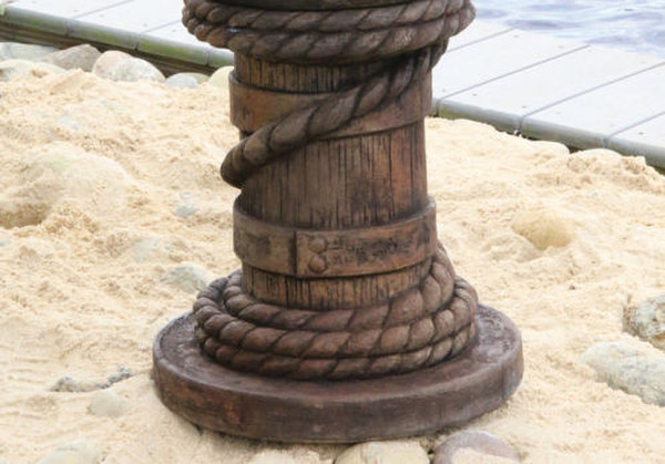 Castaway Pedestal Column Ropes Riser Pirate Theme Sailor Unique
